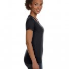 Ladies' V-Neck Fine Jersey T-Shirt - BLACK - S BLACK S