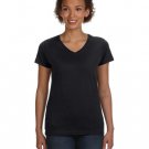 Ladies' V-Neck Fine Jersey T-Shirt - BLACK - S BLACK XS