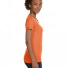 Ladies' V-Neck Fine Jersey T-Shirt - BLACK - S PAPAYA 2XL