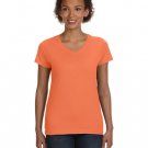 Ladies' V-Neck Fine Jersey T-Shirt - BLACK - S PAPAYA M
