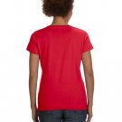 Ladies' V-Neck Fine Jersey T-Shirt - BLACK - S RED S