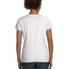 Ladies' V-Neck Fine Jersey T-Shirt - BLACK - S WHITE XL