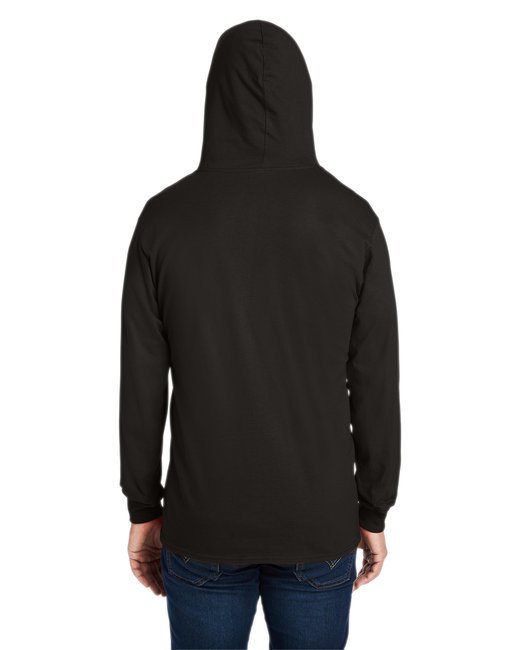 Men's HD Cotton? Jersey Hooded T-Shirt - SAFETY ORANGE - S BLACK INK S