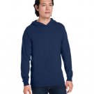 Men's HD Cotton? Jersey Hooded T-Shirt - SAFETY ORANGE - S J NAVY 2XL