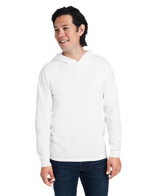 Men's HD Cotton? Jersey Hooded T-Shirt - SAFETY ORANGE - S WHITE 3XL
