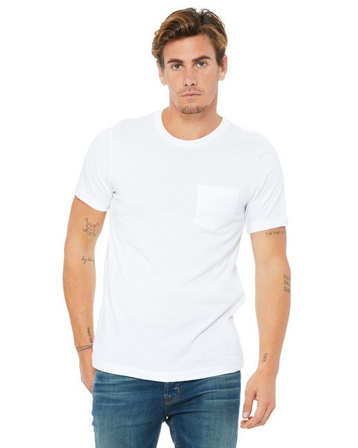 Men's Jersey Short-Sleeve Pocket T-Shirt - BLACK - S WHITE XL