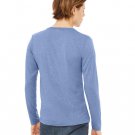 Unisex Jersey Long-Sleeve V-Neck T-Shirt - CHAR BLK TRIBLND - S BLUE TRIBLEND M
