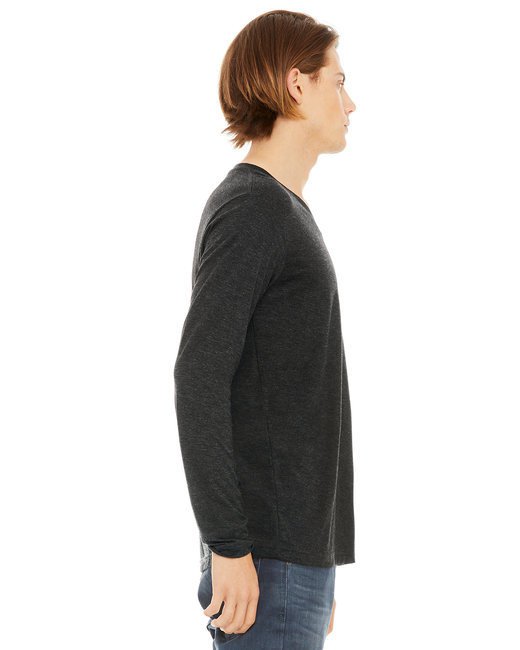 Unisex Jersey Long-Sleeve V-Neck T-Shirt - CHAR BLK TRIBLND - S CHAR BLK TRIBLND L