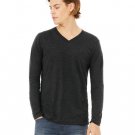 Unisex Jersey Long-Sleeve V-Neck T-Shirt - CHAR BLK TRIBLND - S CHAR BLK TRIBLND XL