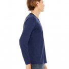 Unisex Jersey Long-Sleeve V-Neck T-Shirt - CHAR BLK TRIBLND - S NAVY TRIBLEND XL