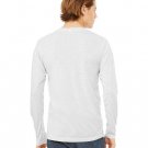 Unisex Jersey Long-Sleeve V-Neck T-Shirt - CHAR BLK TRIBLND - S WHT FLCK TRIBLND XS