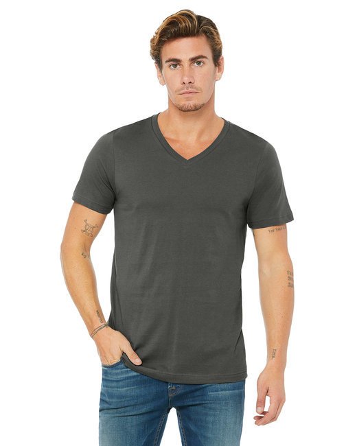 Unisex Jersey Short-Sleeve V-Neck T-Shirt - TRUE ROYAL - XS ASPHALT S