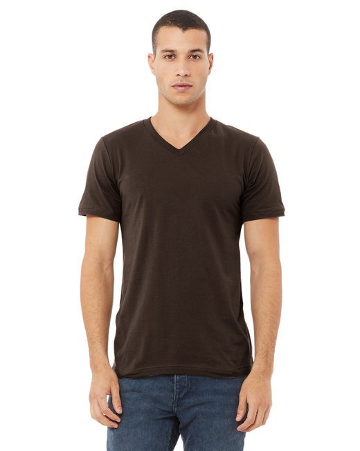 Unisex Jersey Short-Sleeve V-Neck T-Shirt - TRUE ROYAL - XS BROWN S