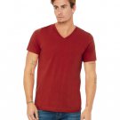 Unisex Jersey Short-Sleeve V-Neck T-Shirt - TRUE ROYAL - XS CANVAS RED XL