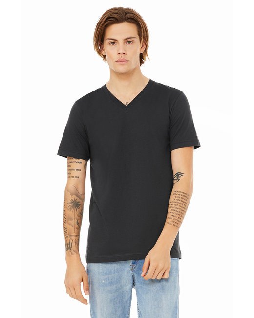 Unisex Jersey Short-Sleeve V-Neck T-Shirt - TRUE ROYAL - XS DARK GREY S