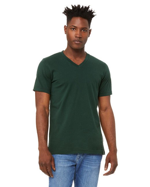 Unisex Jersey Short-Sleeve V-Neck T-Shirt - TRUE ROYAL - XS FOREST M
