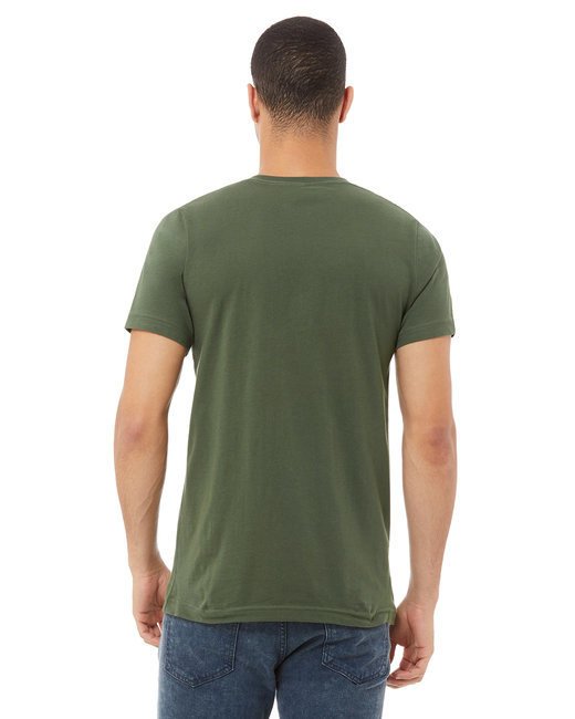 Unisex Jersey Short-Sleeve V-Neck T-Shirt - TRUE ROYAL - XS MILITARY GREEN 2XL