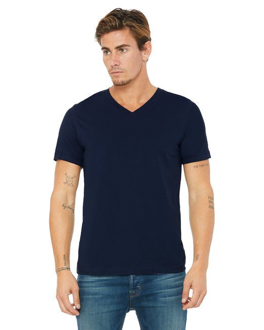 Unisex Jersey Short-Sleeve V-Neck T-Shirt - TRUE ROYAL - XS NAVY S