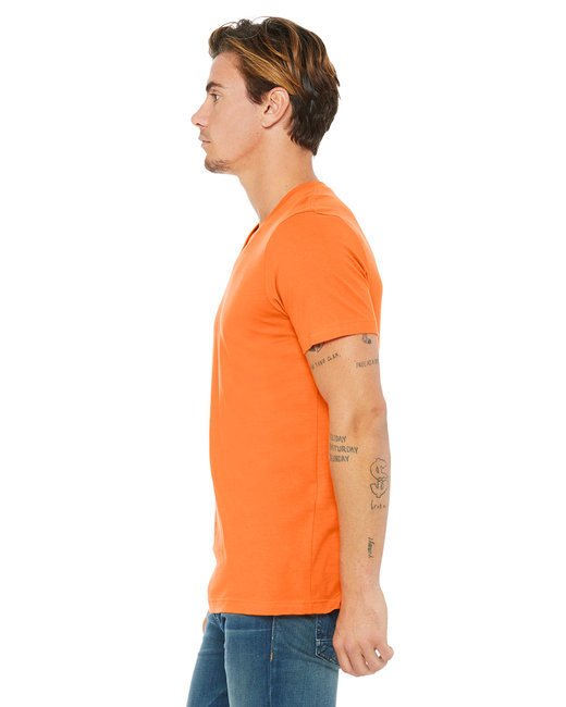 Unisex Jersey Short-Sleeve V-Neck T-Shirt - TRUE ROYAL - XS ORANGE L