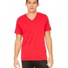 Unisex Jersey Short-Sleeve V-Neck T-Shirt - TRUE ROYAL - XS RED L