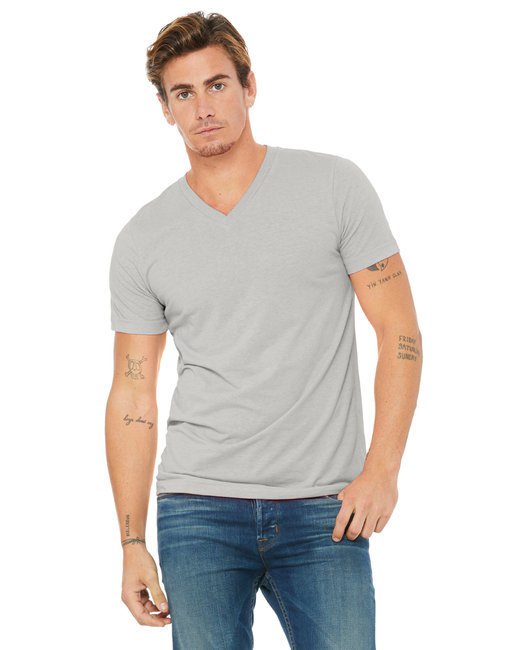 Unisex Jersey Short-Sleeve V-Neck T-Shirt - TRUE ROYAL - XS SILVER 2XL