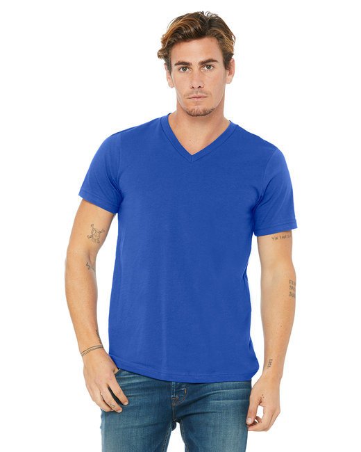 Unisex Jersey Short-Sleeve V-Neck T-Shirt - TRUE ROYAL - XS TRUE ROYAL L
