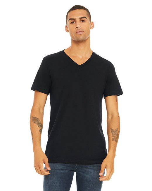 Unisex Jersey Short-Sleeve V-Neck T-Shirt - TRUE ROYAL - XS VINTAGE BLACK 3XL