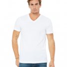 Unisex Jersey Short-Sleeve V-Neck T-Shirt - TRUE ROYAL - XS WHITE 3XL