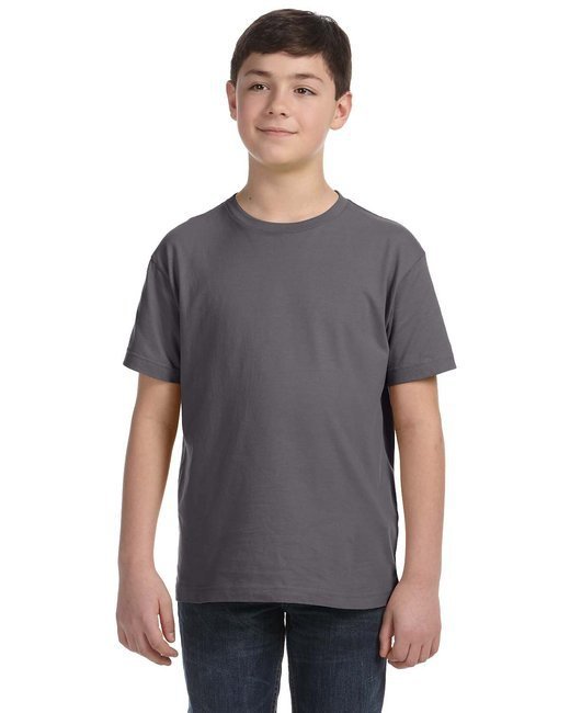 Youth Fine Jersey T-Shirt - VINTAGE BURGUNDY - XS CHARCOAL XL