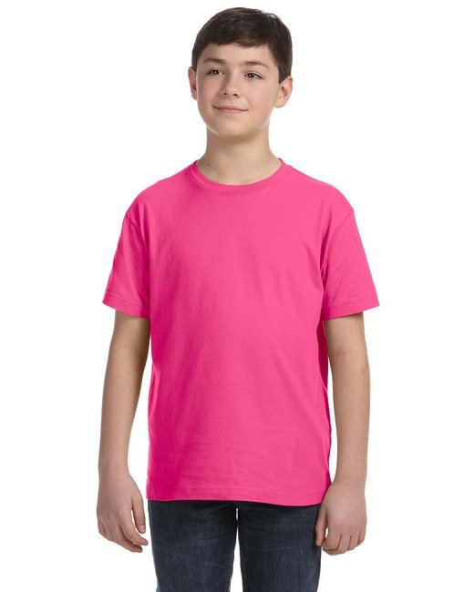 Youth Fine Jersey T-Shirt - VINTAGE BURGUNDY - XS HOT PINK S