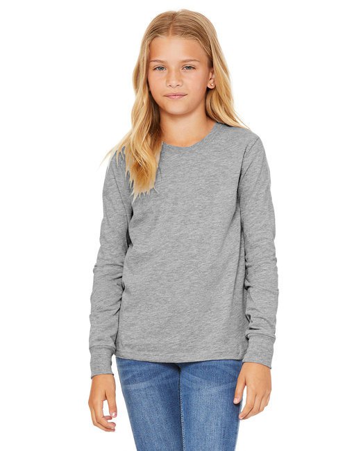 Youth Jersey Long-Sleeve T-Shirt - BLACK - S ATHLETIC HEATHER L