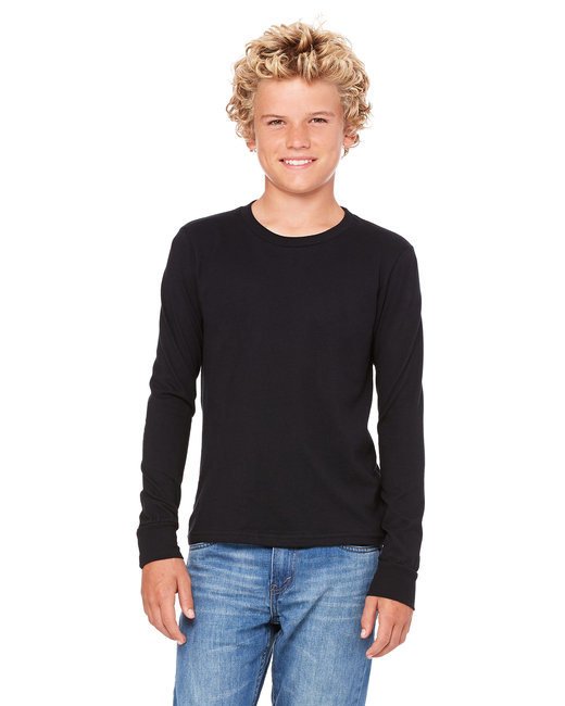 Youth Jersey Long-Sleeve T-Shirt - BLACK - S BLACK M