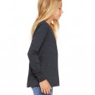 Youth Jersey Long-Sleeve T-Shirt - BLACK - S HEATHER NAVY M