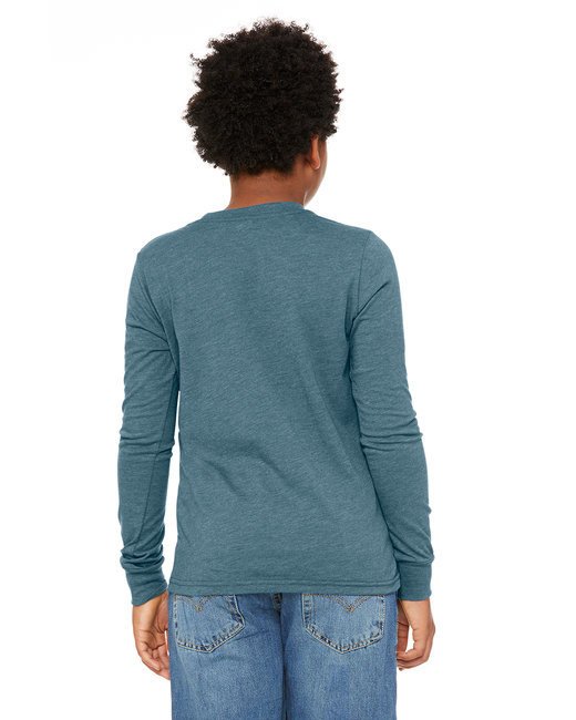 Youth Jersey Long-Sleeve T-Shirt - BLACK - S HTHR DEEP TEAL L