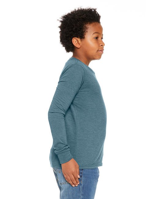 Youth Jersey Long-Sleeve T-Shirt - BLACK - S HTHR DEEP TEAL M