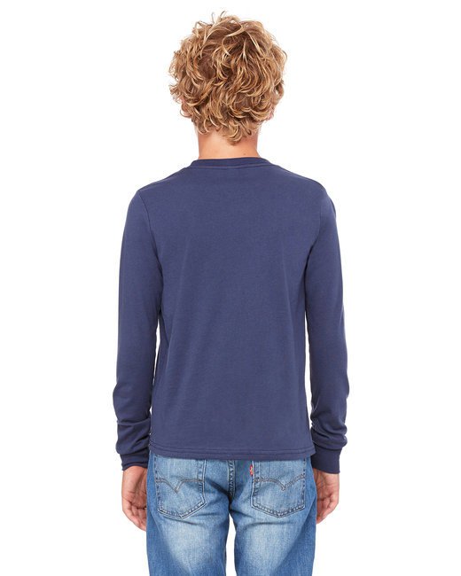 Youth Jersey Long-Sleeve T-Shirt - BLACK - S NAVY M