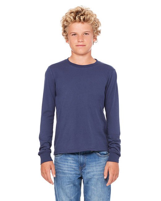 Youth Jersey Long-Sleeve T-Shirt - BLACK - S NAVY S