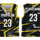 Custom Abstract Lines Adult Youth Unisex Basketball Jersey - Reversible Uniform