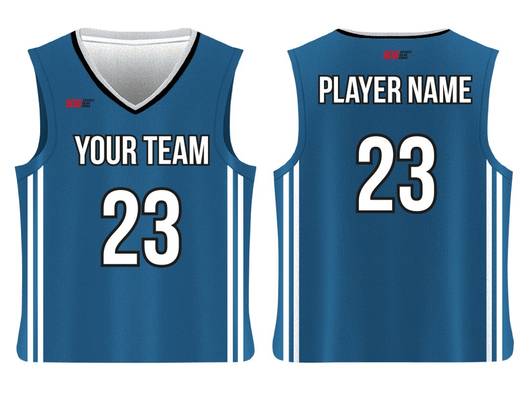 Custom Alluring Blue Adult Youth Unisex Basketball Jersey - Reversible Uniform