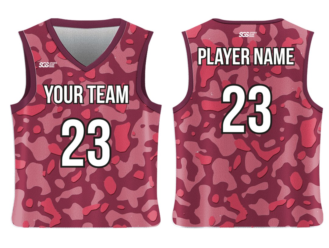Custom Animal Print Camo Adult Youth Unisex Basketball Jersey - Reversible Uniform