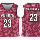 Custom Animal Print Camo Adult Youth Unisex Basketball Jersey - Reversible Uniform