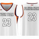 Custom Artistic Tri-color Adult Youth Unisex Basketball Jersey - Reversible Uniform