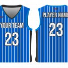 Custom Astonishing Cyan-Blue Adult Youth Unisex Basketball Jersey - Reversible Uniform
