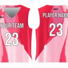 Custom Beautiful Abstract Layers Adult Youth Unisex Basketball Jersey - Reversible Uniform