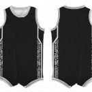 Custom Black and White Toddler Basketball Uniform