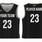 Custom Black Classy Adult Youth Unisex Basketball Jersey - Reversible Uniform