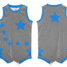 Custom Blue Comet Shooting Star Toddler Basketball Uniform