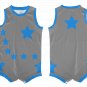 Custom Blue Comet Shooting Star Toddler Basketball Uniform