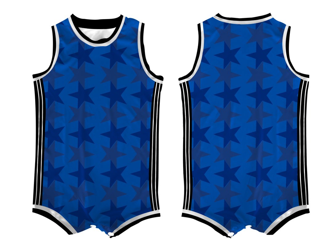 Custom Blue Horizon Iconic Magic Toddler Basketball Uniform