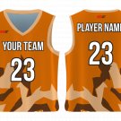 Custom Bottom Print Camo Adult Youth Unisex Basketball Jersey - Reversible Uniform